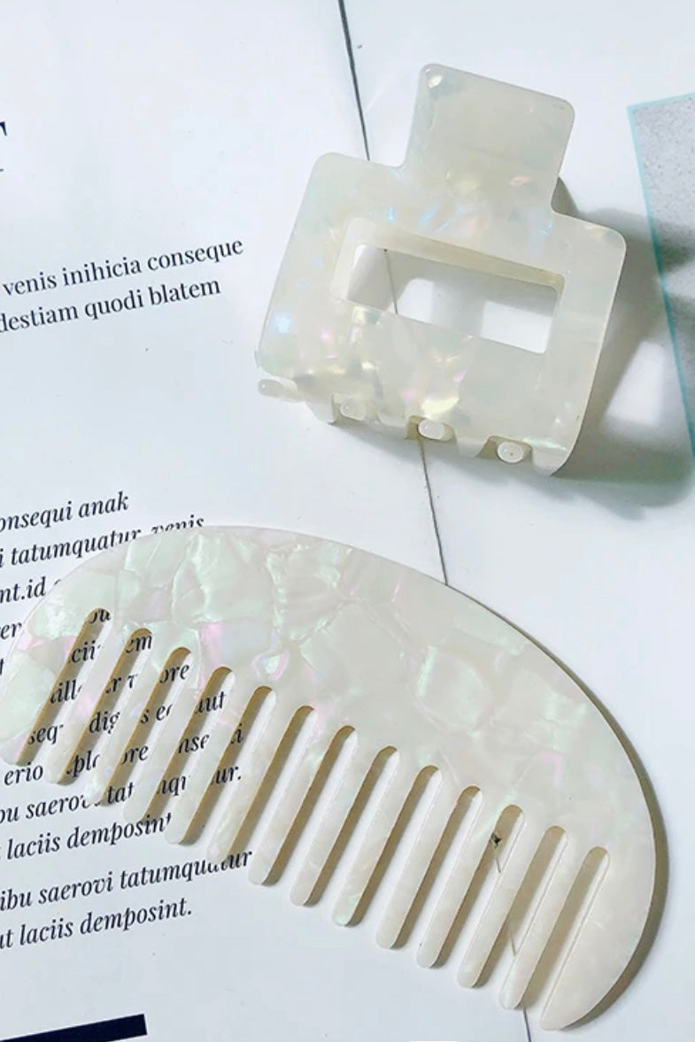 Massage Comb & Clip Set